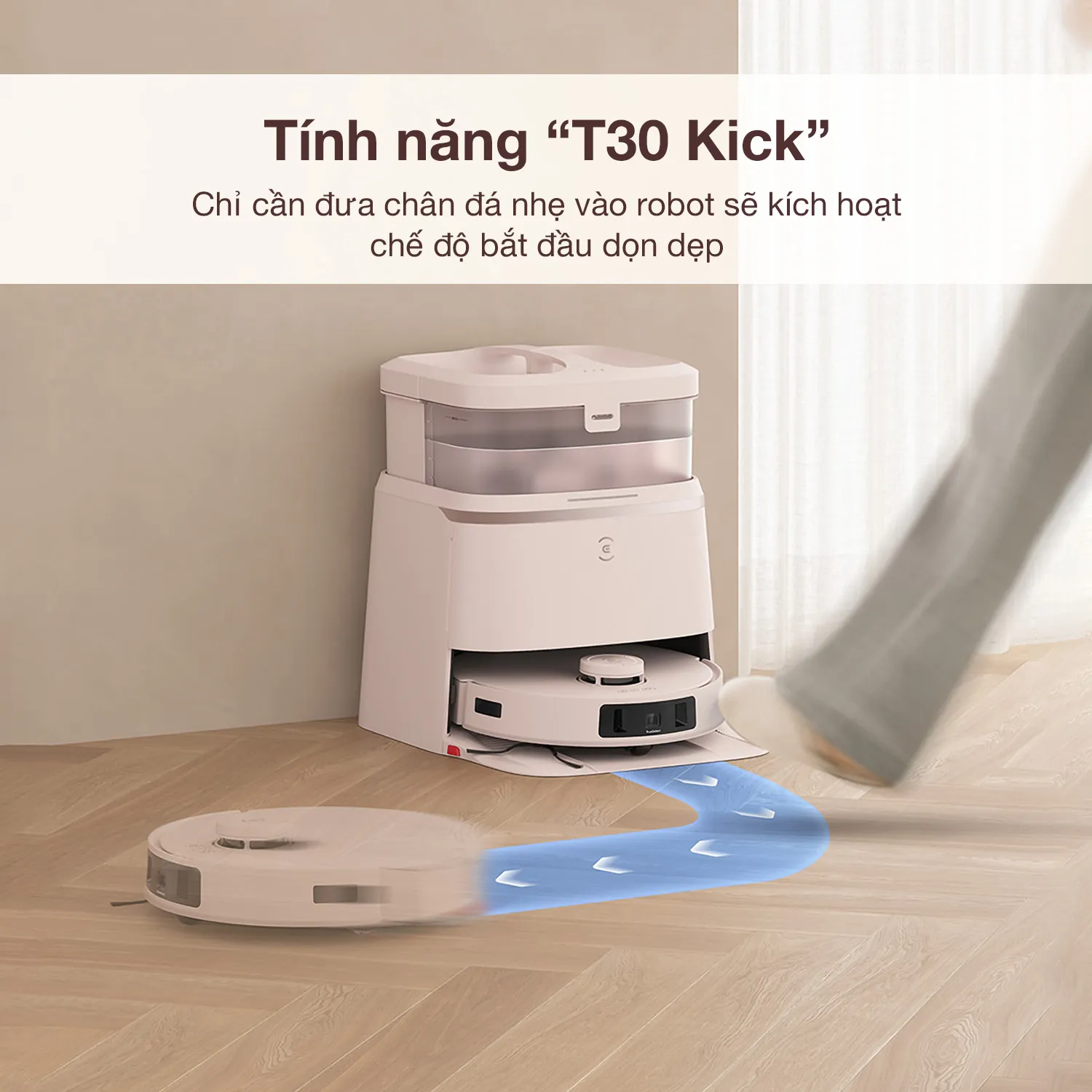 Robot hút bụi lau nhà Ecovacs T30 Pro Omni