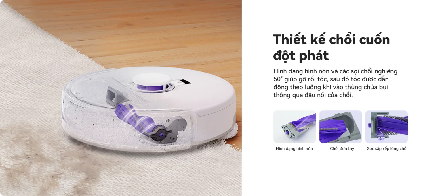 Robot hút bụi lau nhà Narwal Freo X Ultra chổi chống rối