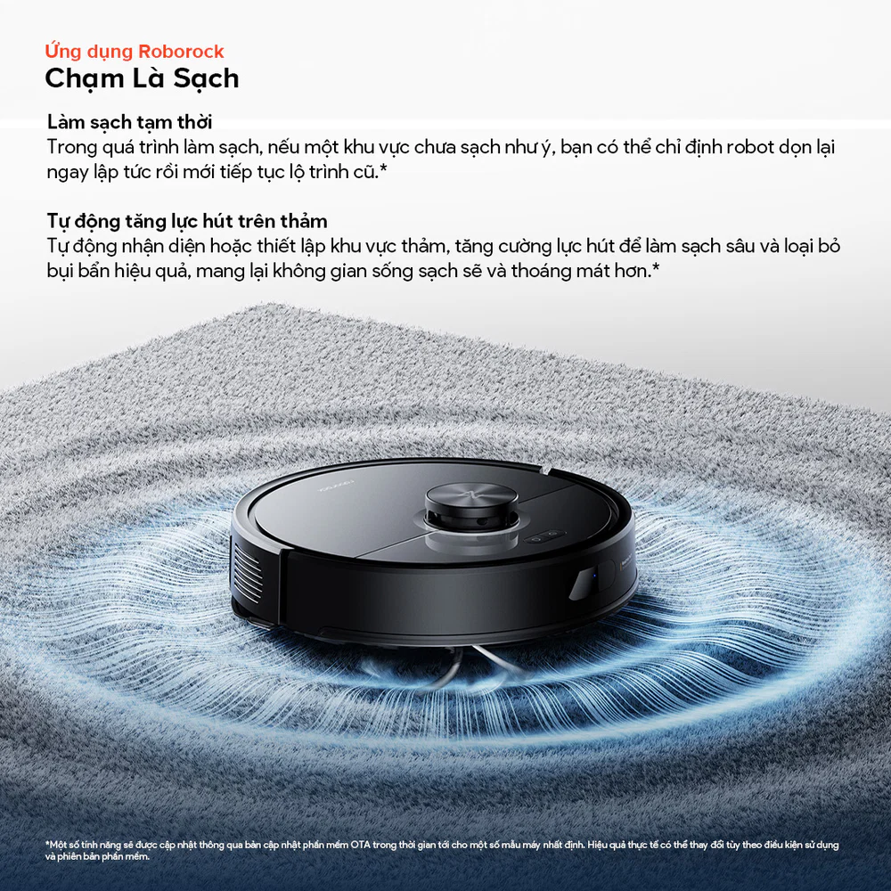 Roborock Q7 Pro Max chế độ làm sạch thảm thông minh